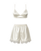 PYJAMA STYLE SILK SUIT (BRA, SHORTS)